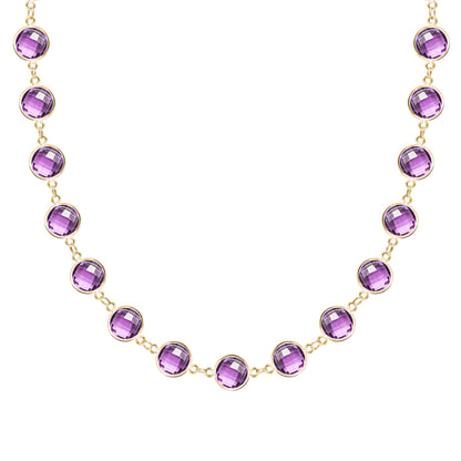 Newport Grand Amethyst Necklace in 14k Gold (February)
