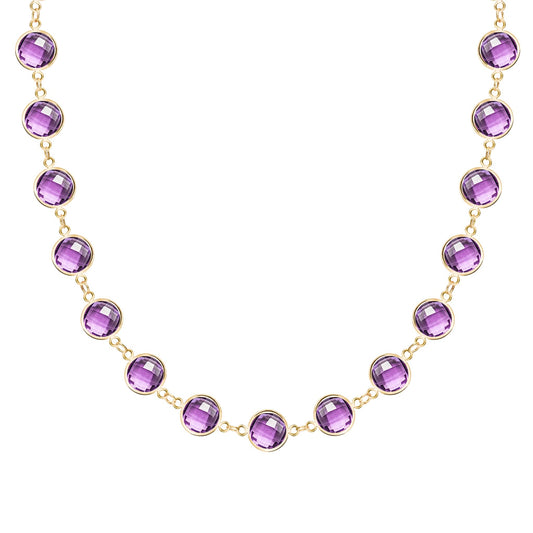 Newport Grand Amethyst Necklace in 14k Gold (February)