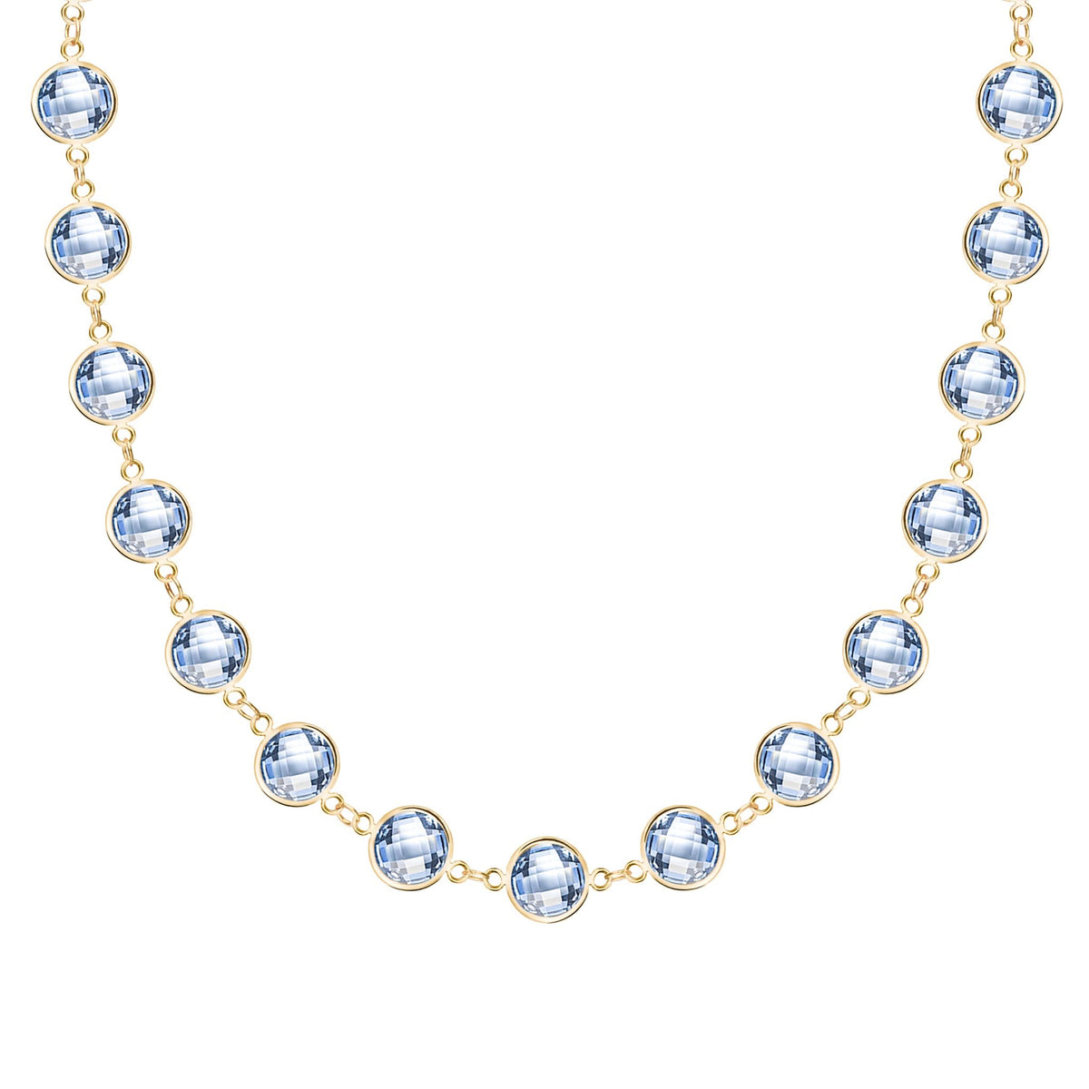 Newport Grand Aquamarine Necklace in 14k Gold (March)