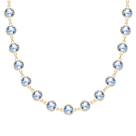 Newport Grand Aquamarine Necklace in 14k Gold (March)