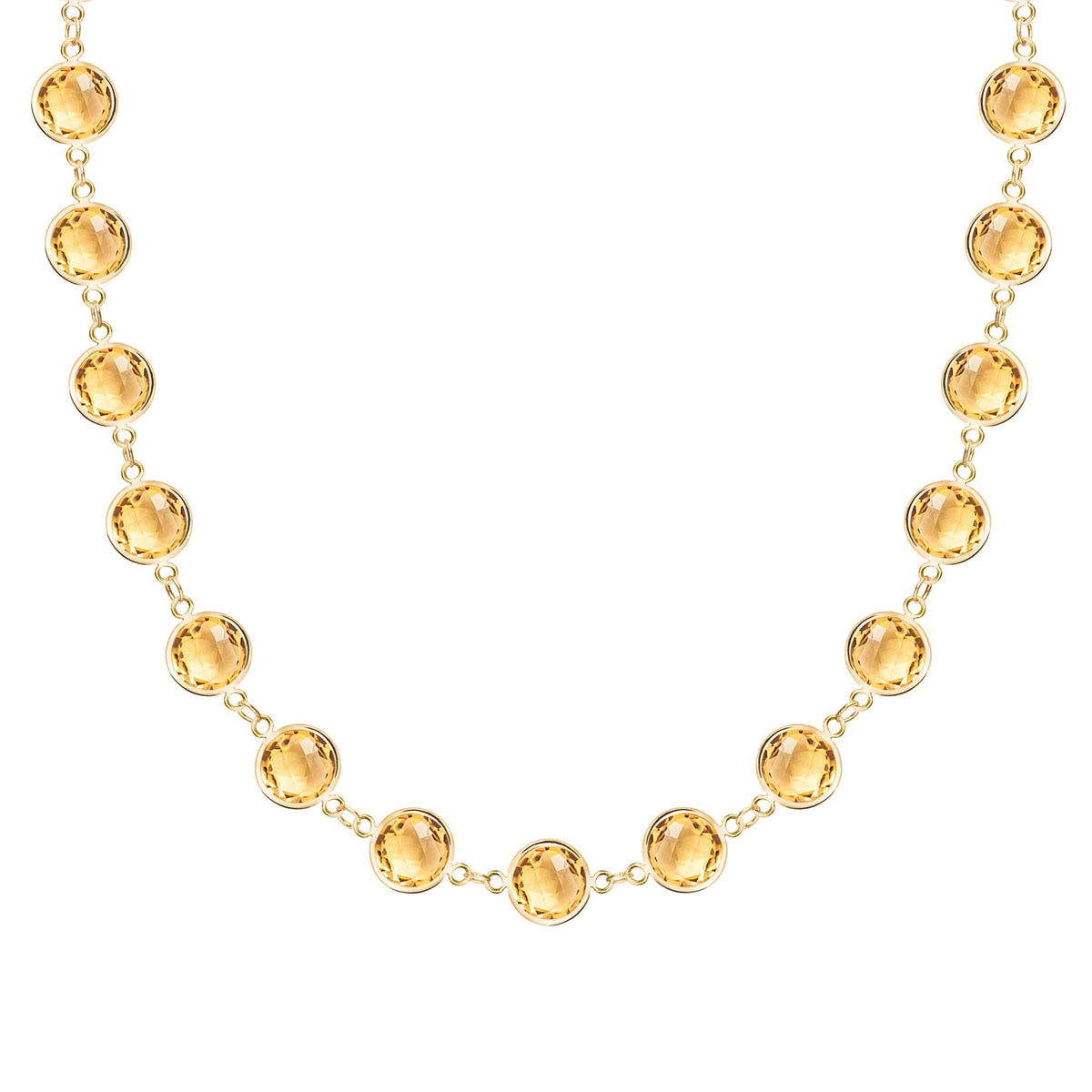 Newport Grand Citrine Necklace in 14k Gold (November)