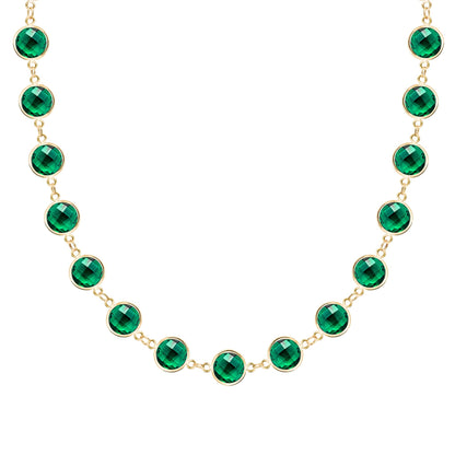 Newport Grand Emerald Necklace in 14k Gold (May)