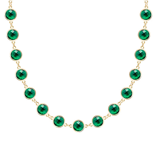 Newport Grand Emerald Necklace in 14k Gold (May)