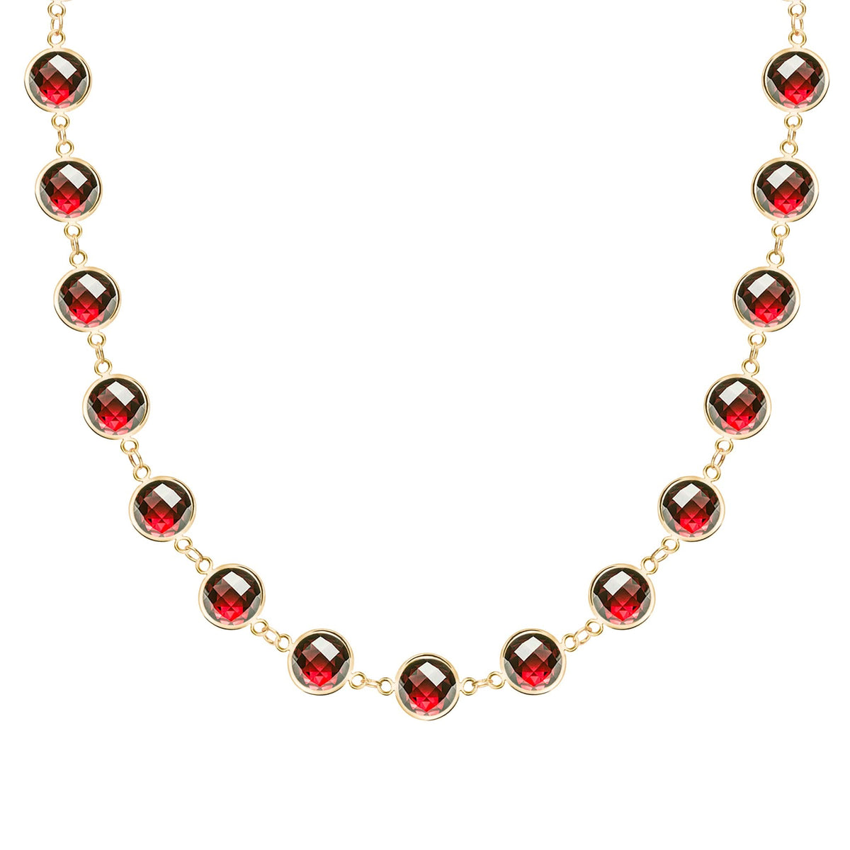 Newport Grand Garnet Necklace in 14k Gold (January)
