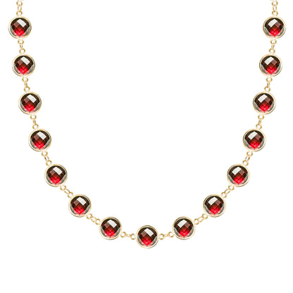Newport Grand Garnet Necklace in 14k Gold (January)