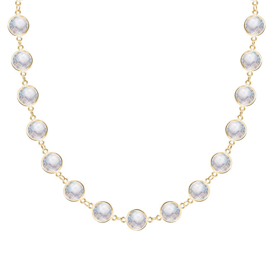 Newport Grand Moonstone Necklace in 14k Gold (June)