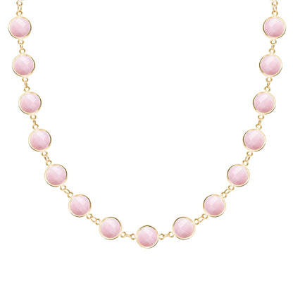 Newport Grand Pink Opal Necklace in 14k Gold (October)