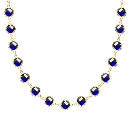 Newport Grand Sapphire Necklace in 14k Gold (September)