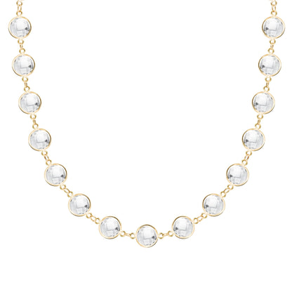 Newport Grand White Topaz Necklace in 14k Gold (April)