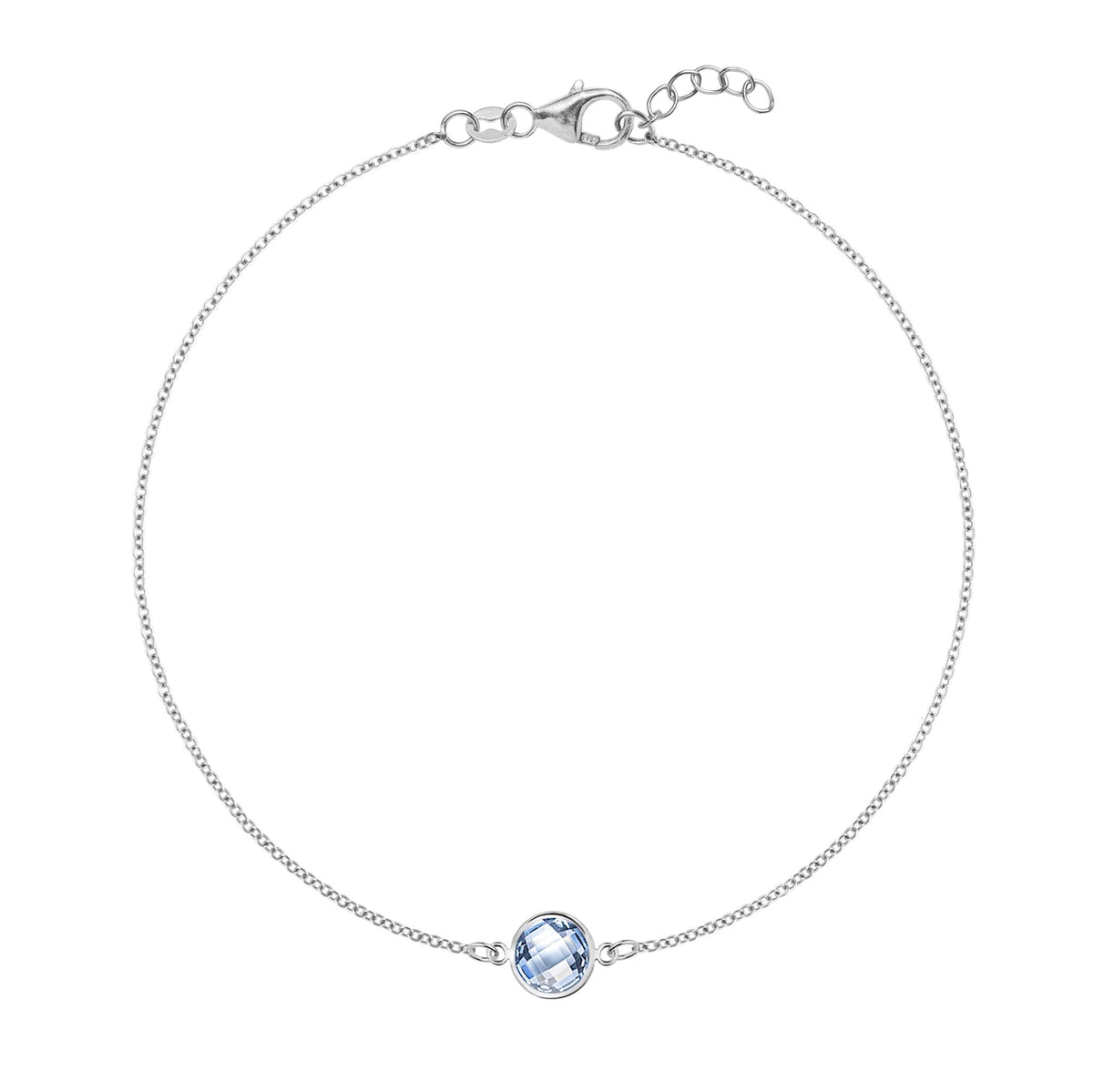 Grand 1 Aquamarine Bracelet in 14k Gold (March)