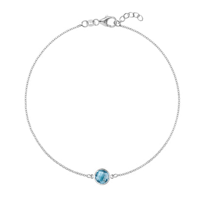 Grand 1 Nantucket Blue Topaz Bracelet in 14k Gold (December)