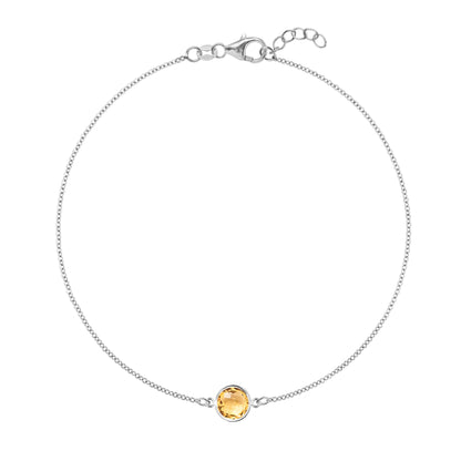 Grand 1 Citrine Bracelet in 14k Gold (November)