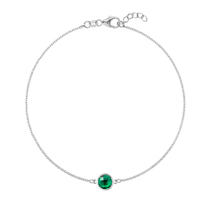 Grand 1 Emerald Bracelet in 14k Gold (May)