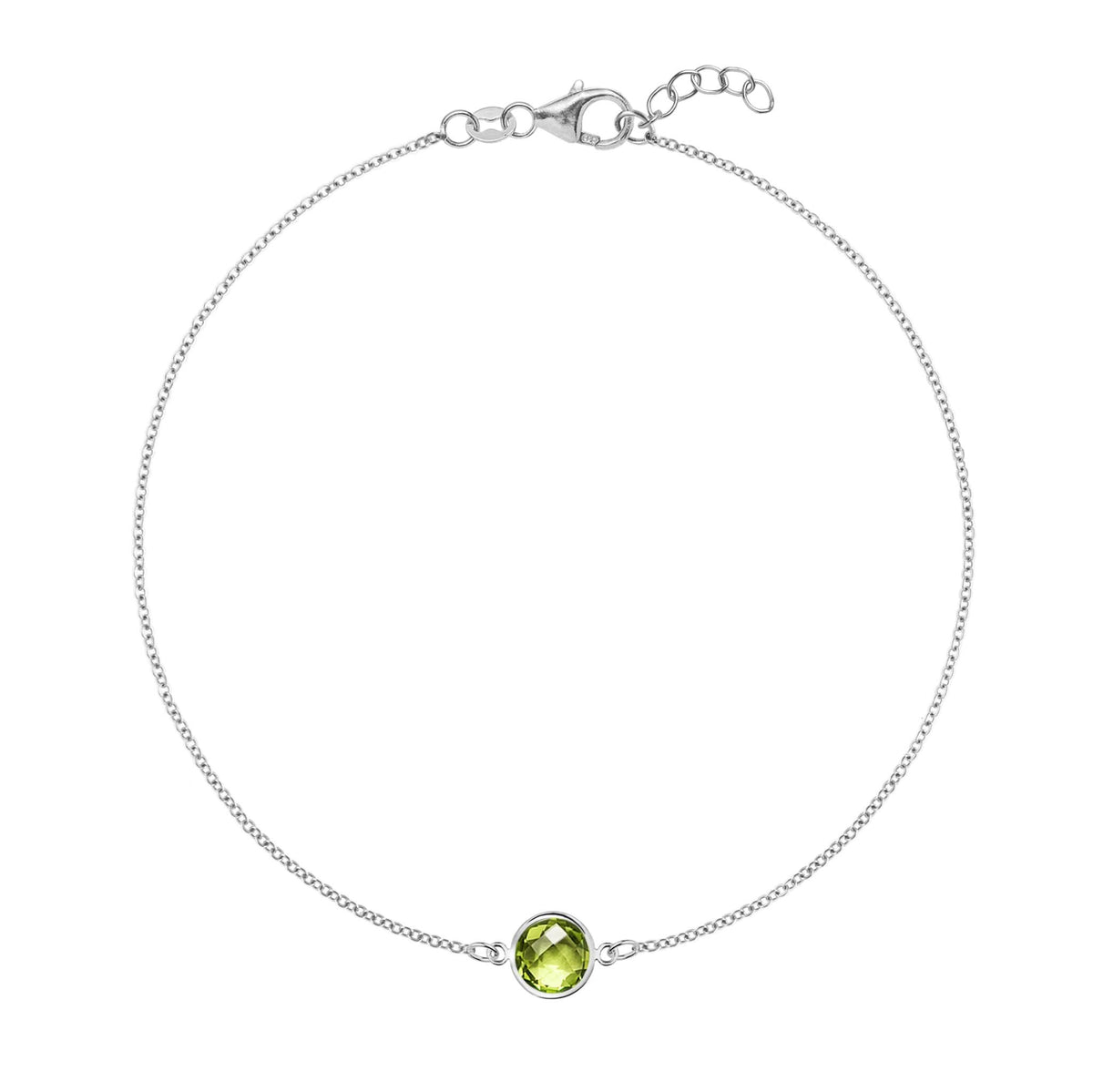 Grand 1 Peridot Bracelet in 14k Gold (August)