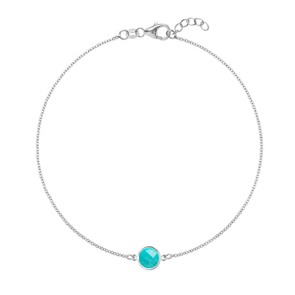 Grand 1 Turquoise Bracelet in 14k Gold (December)