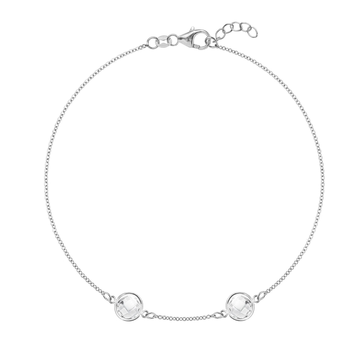 Grand 2 Birthstone Bracelet in 14k Gold