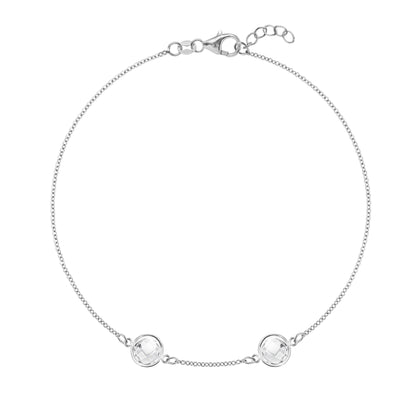 Grand 2 Birthstone Bracelet in 14k Gold