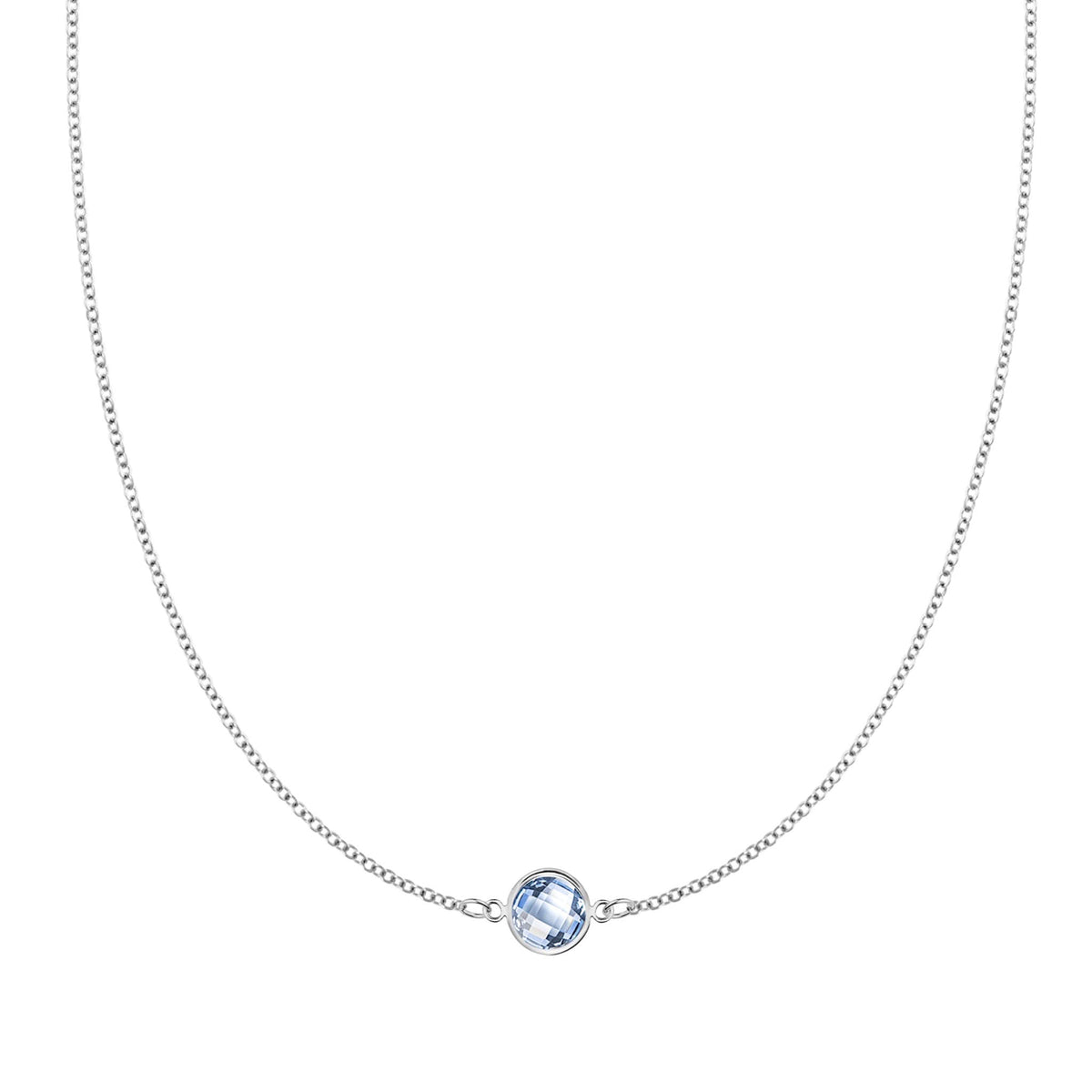 Grand 1 Aquamarine Necklace in 14k Gold (March)