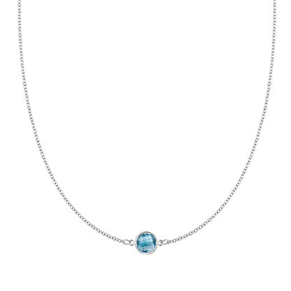 Grand 1 Nantucket Blue Topaz Necklace in 14k Gold (December)