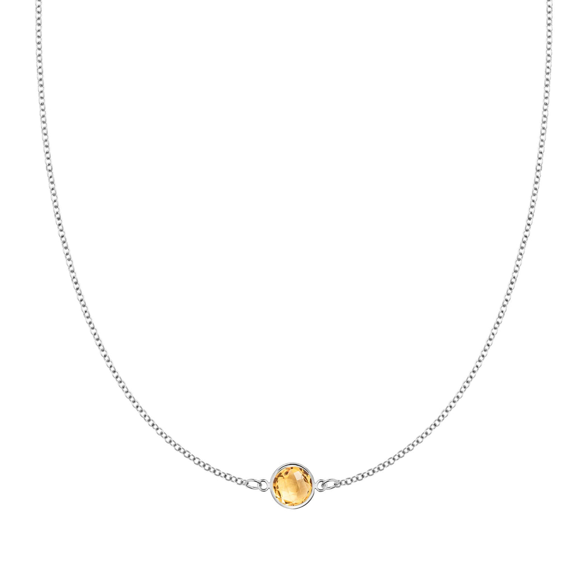 Grand 1 Citrine Necklace in 14k Gold (November)