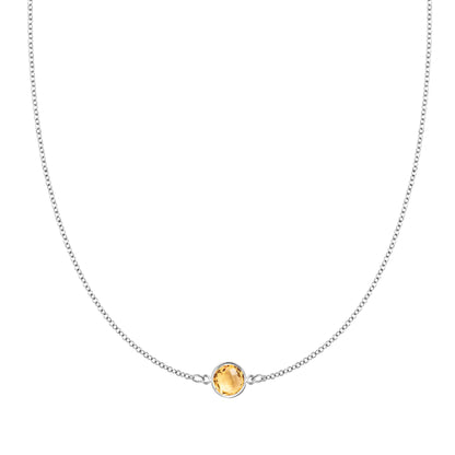 Grand 1 Citrine Necklace in 14k Gold (November)