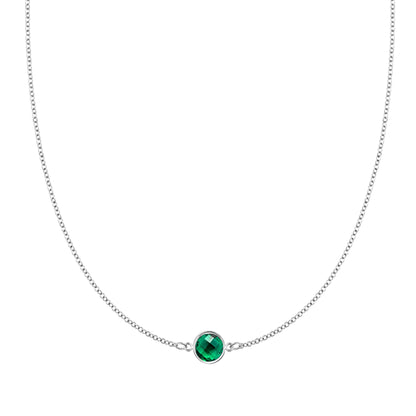 Grand 1 Emerald Necklace in 14k Gold (May)
