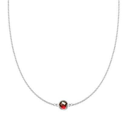 Grand 1 Garnet Necklace in 14k Gold (January)