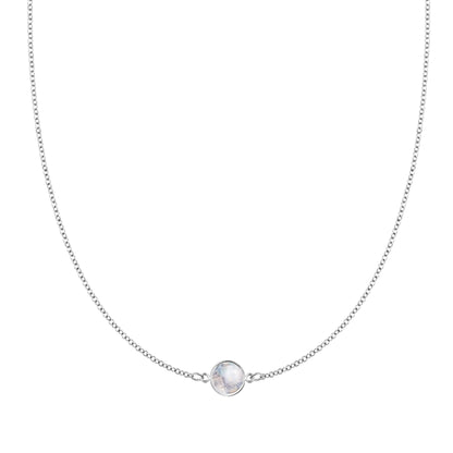 Grand 1 Moonstone Necklace in 14k Gold (June)