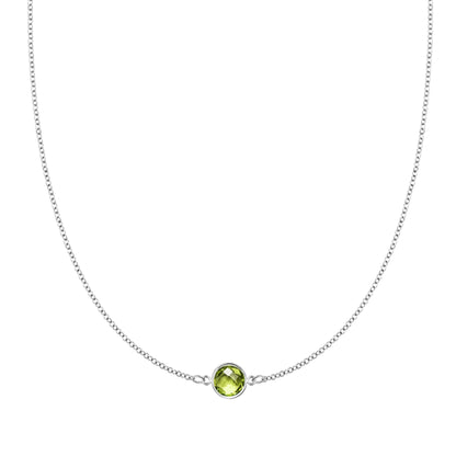Grand 1 Peridot Necklace in 14k Gold (August)