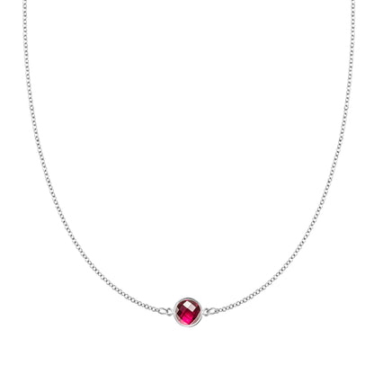 Grand 1 Ruby Necklace in 14k Gold (July)