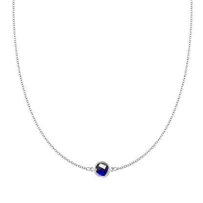 Grand 1 Sapphire Necklace in 14k Gold (September)