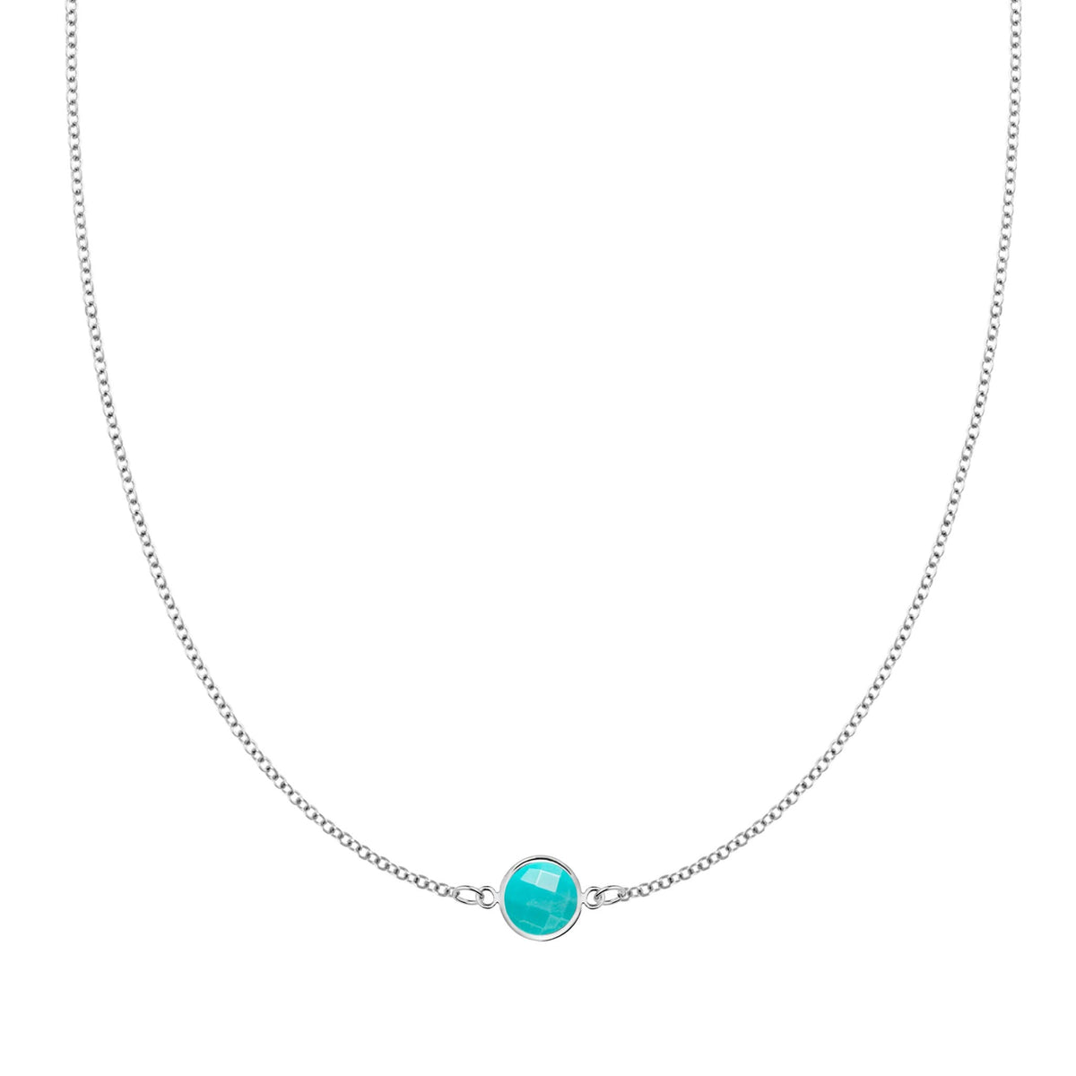 Grand 1 Turquoise Necklace in 14k Gold (December)