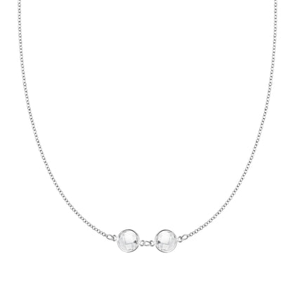 Grand 2 Connected Birthstone Necklace in 14k Gold