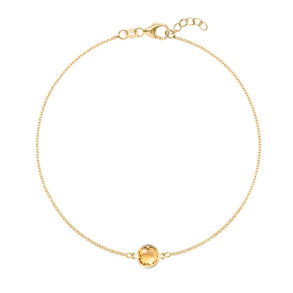 Grand 1 Citrine Bracelet in 14k Gold (November)