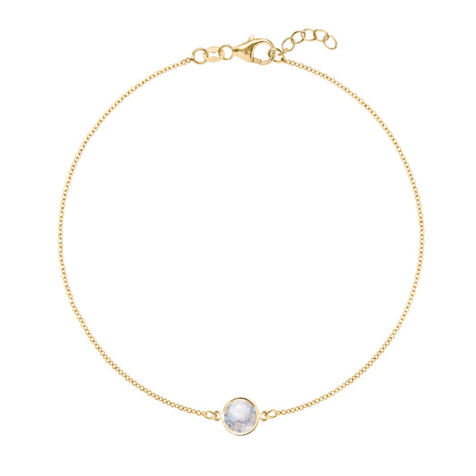 Grand 1 Moonstone Bracelet in 14k Gold (June)