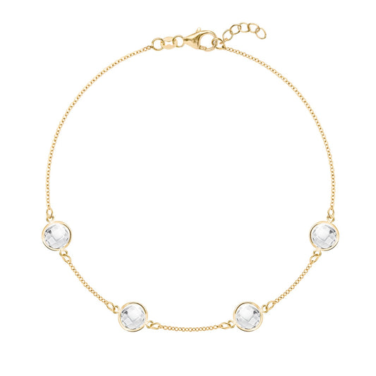Grand 4 Birthstone Bracelet in 14k Gold