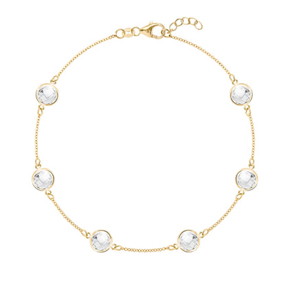 Grand 6 Birthstone Bracelet in 14k Gold
