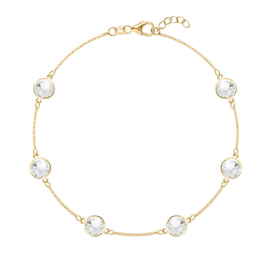 Grand 6 Birthstone Bracelet in 14k Gold