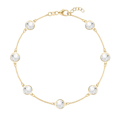 Grand 7 Birthstone Bracelet in 14k Gold