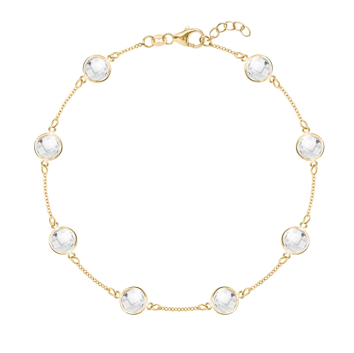 Grand 8 Birthstone Bracelet in 14k Gold