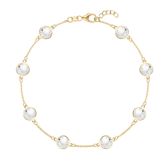 Grand 8 Birthstone Bracelet in 14k Gold