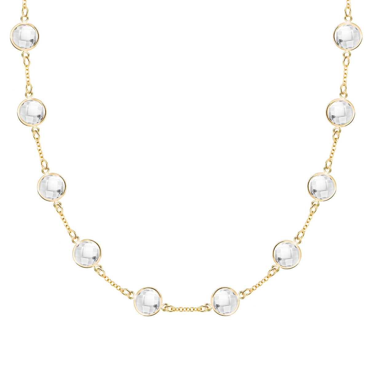 Grand 10 Birthstone Necklace in 14k Gold