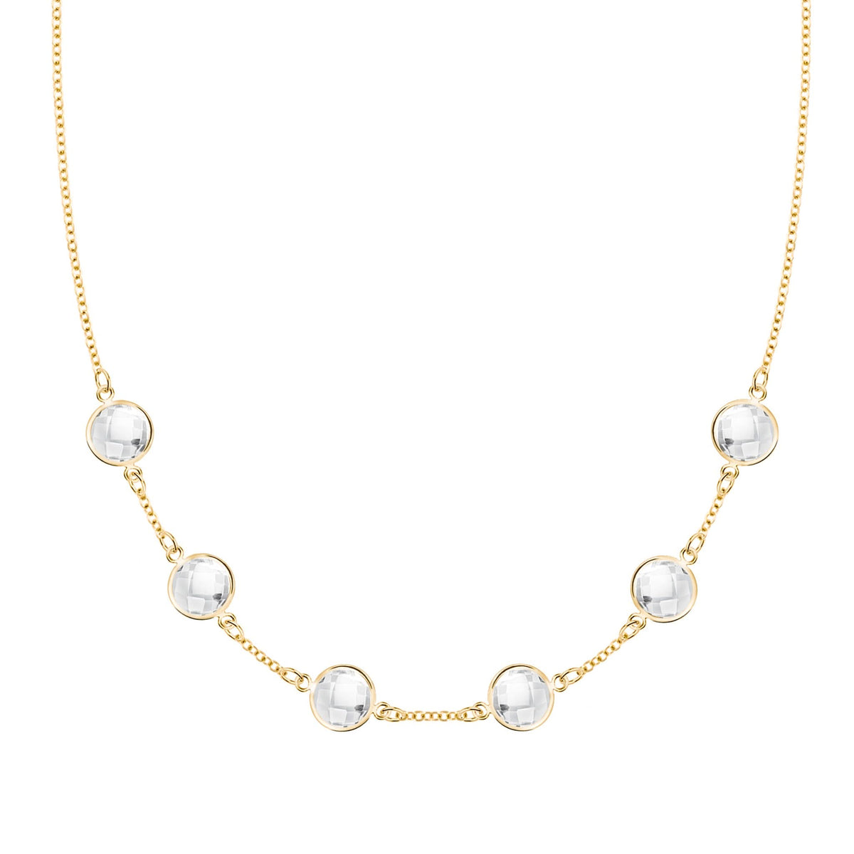 Grand 6 Birthstone Necklace in 14k Gold