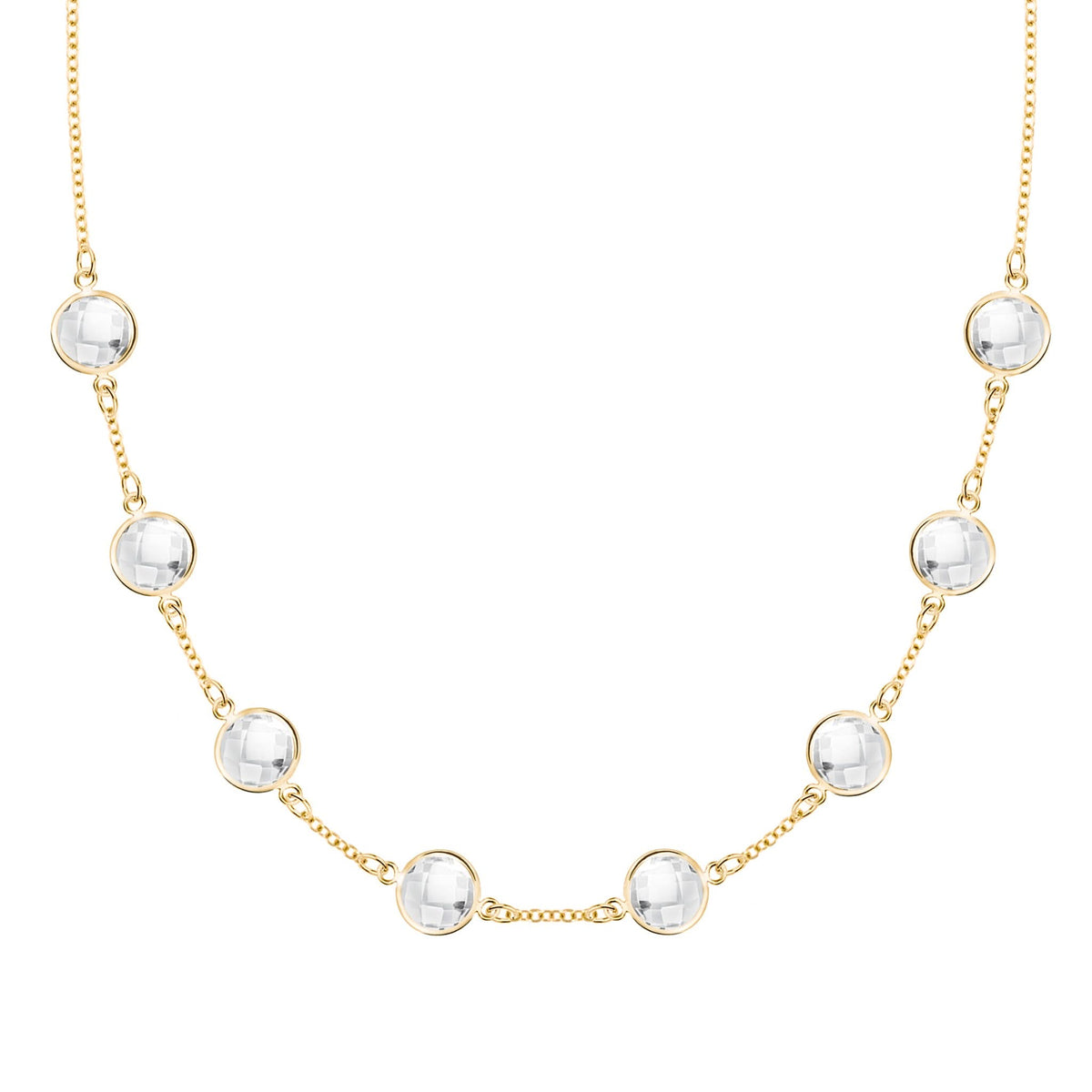 Grand 8 Birthstone Necklace in 14k Gold