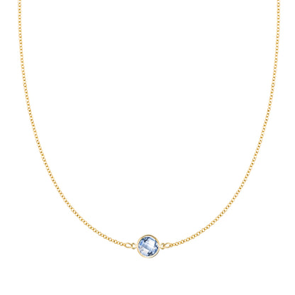 Grand 1 Aquamarine Necklace in 14k Gold (March)