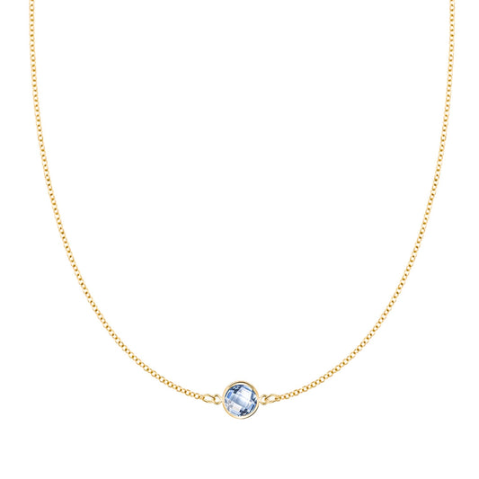 Grand 1 Aquamarine Necklace in 14k Gold (March)
