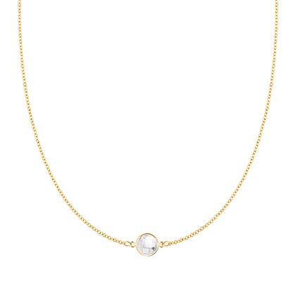 Grand 1 Birthstone Necklace in 14k Gold