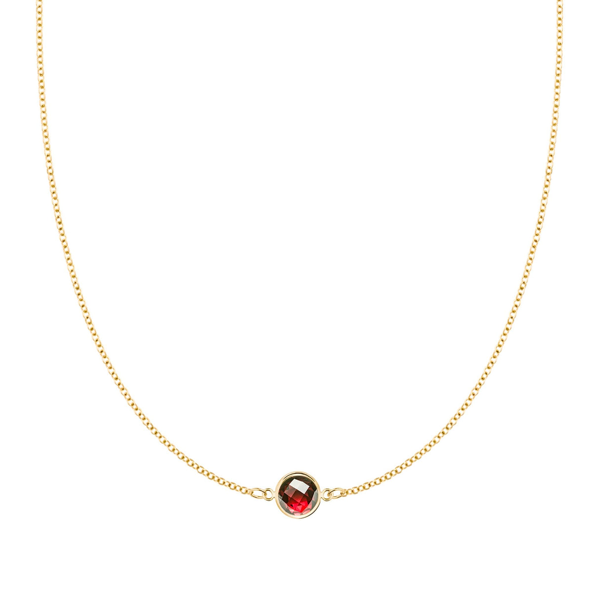 Grand 1 Garnet Necklace in 14k Gold (January)