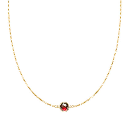 Grand 1 Garnet Necklace in 14k Gold (January)