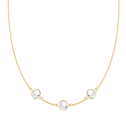Grand 3 Birthstone Necklace in 14k Gold